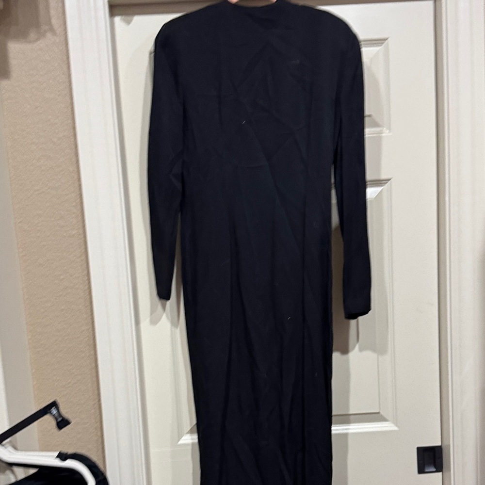 Vintage 80s/90s Virgo Fashions Black Midi Blazer Dress size 8 - Picture 8 of 11